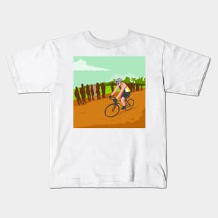 Cyclist Racing WPA Kids T-Shirt